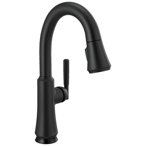 9979TL-BL-DST Coranto 9.06-in x 4.63-in x 14.38-in Touch2O Bar and Prep Faucet with Touchless Technology, Matte Black
