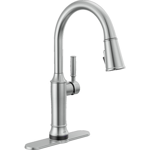 9184TL-AR-PR-DST Renaldi 11.56-in x 2.81-in x 17.00-in Touch2O Kitchen Faucet with Touchless Technology, Lumicoat Arctic Stainless
