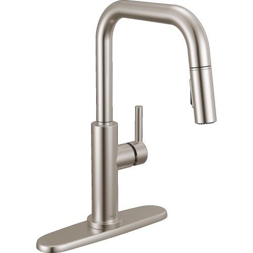 Delta 19868LF-SS Nicoli 11.06-in x 10.75-in x 15.75-in Single-Handle Pull-Down Kitchen Faucet, Stainless