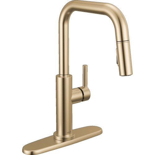 Delta 19868LF-CZ Nicoli 11.06-in x 10.75-in x 15.75-in Single-Handle Pull-Down Kitchen Faucet, Champagne Bronze