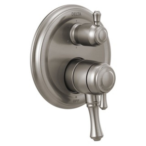 T27997-SS Cassidy Traditional 2-Handle Monitor 17 Series Valve Trim with 6-Setting Integrated Diverter, Stainless