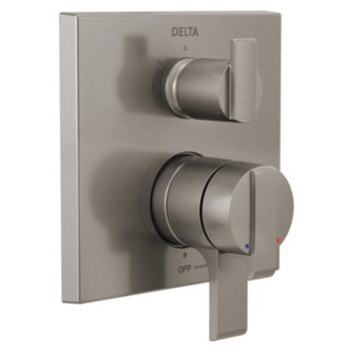 T27867-SS Ara Angular Modern Monitor 17 Series Valve Trim with 3-Setting Integrated Diverter, Stainless