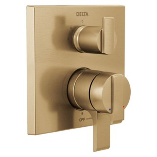 T27867-CZ Ara Angular Modern Monitor 17 Series Valve Trim with 3-Setting Integrated Diverter, Champagne Bronze