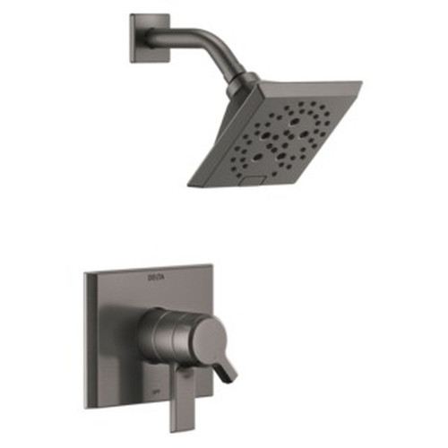 T17299-KS-PR Pivotal Monitor 17 Series H2Okinetic Shower Trim, Lumicoat Black Stainless