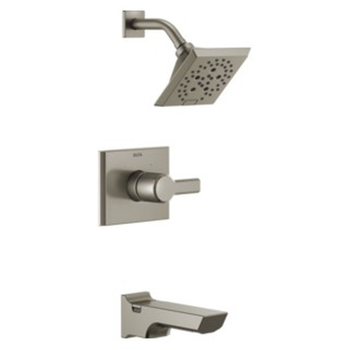 T14499-SS-PR Pivotal Monitor 14 Series H2Okinetic Tub and Shower Trim, Lumicoat Stainless