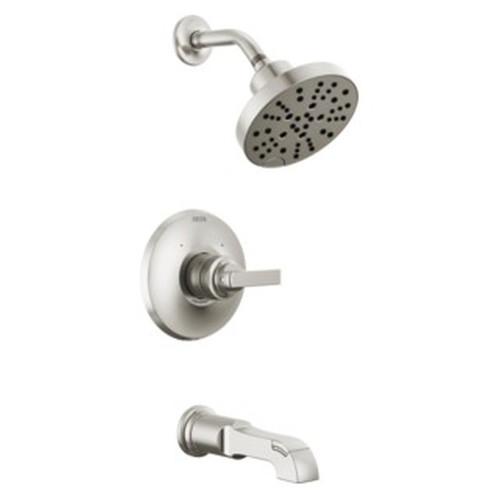 T14489-SS-PR Tetra Monitor 14 Series Tub & Shower Trim, Lumicoat Stainless