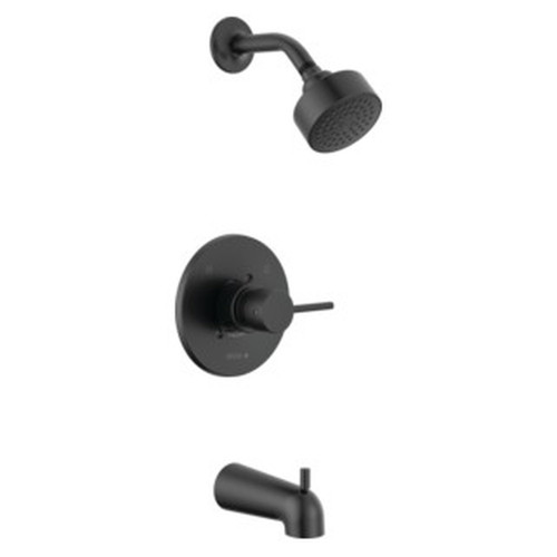 T14459-BL-PP Modern Monitor 14 Series Tub & Shower Trim, Matte Black