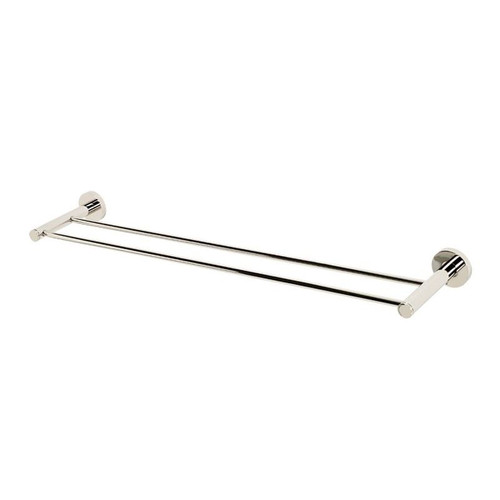 Alno Contemporary I A8325-24-PN Double Towel Bar Modern in Polished Nickel