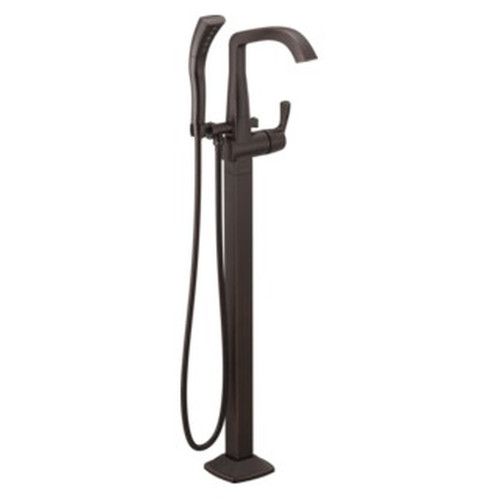 T4776-RBFL Stryke Delta Stryke Single Handle Floor Mount Tub Filler Trim, Venetian Bronze