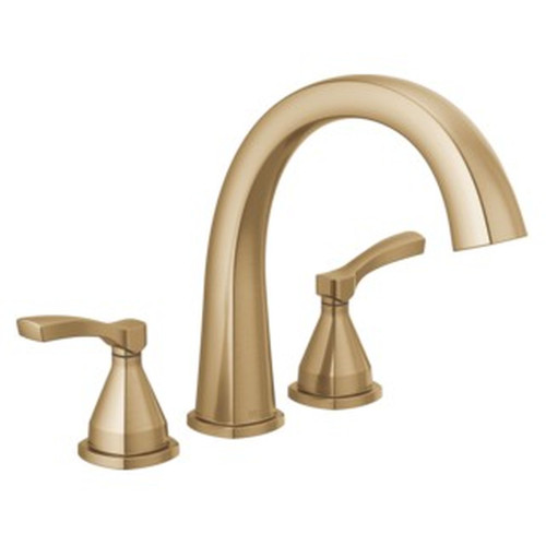 T2777-CZ Stryke Delta Stryke Three Hole Roman Tub Trim, Champagne Bronze