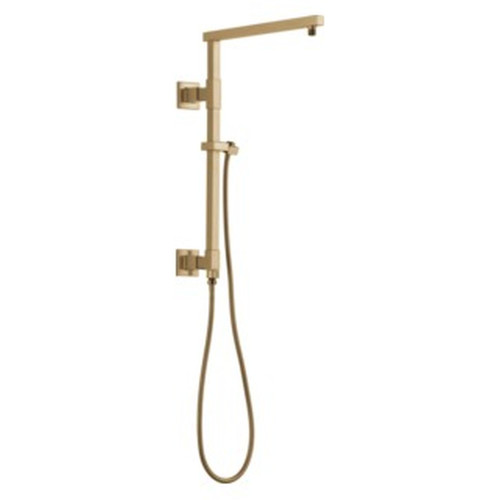 58410-CZ-PR Universal Showering Components Emerge 18" Angular Shower Column, Lumicoat Champagne Bronze