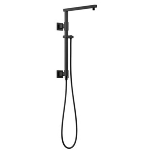58410-BL Universal Showering Components Shower Column 18" Angular, Matte Black