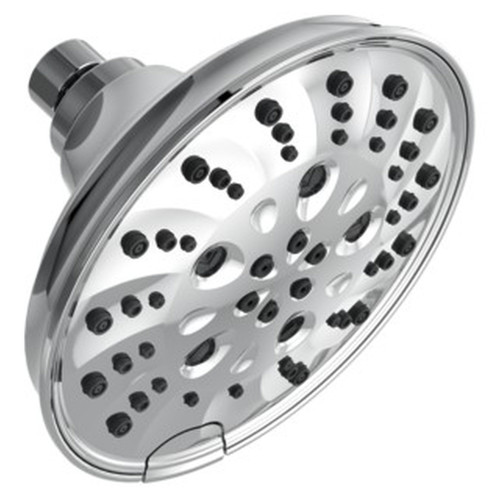 52669-PR Universal Showering Components H2Okinetic 5-Setting Traditional Raincan Shower Head, Lumicoat Chrome