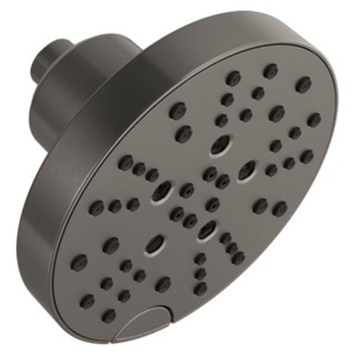 52668-KS-PR Universal Showering Components H2Okinetic 5-Setting Contempoary Round Raincan Shower Head, Lumicoat Black Stainless