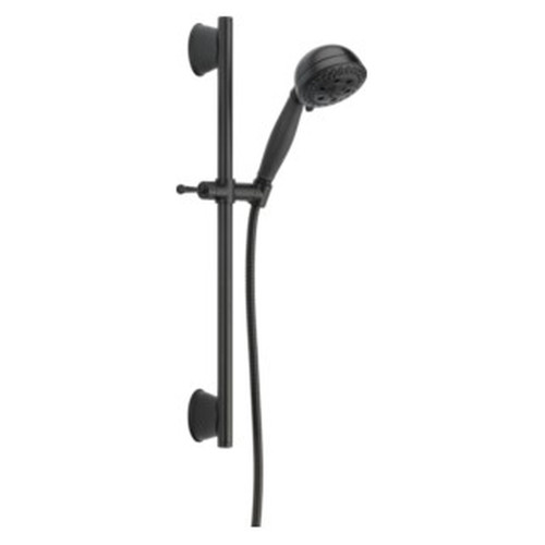 Delta 51559-BL Universal Showering Components H2Okinetic 5-Setting Slide Bar Hand Shower, Matte Black