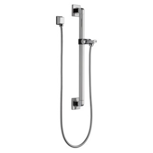 51500Universal Showering Components Adjustable Slide Bar / Grab Bar Assembly with Elbow, Chrome