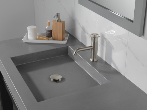 Delta 558-SSLPU-DST Trinsic Single Handle Bathroom Faucet, Stainless