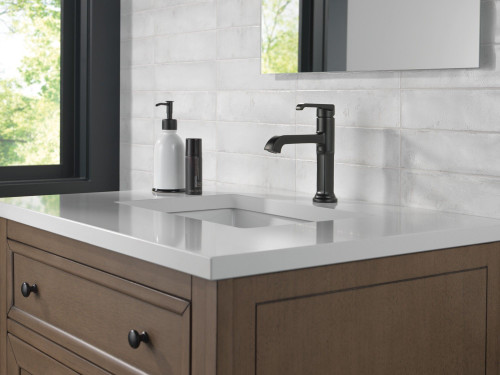 589-BL-DST Tetra Single Handle Bathroom Faucet, Matte Black