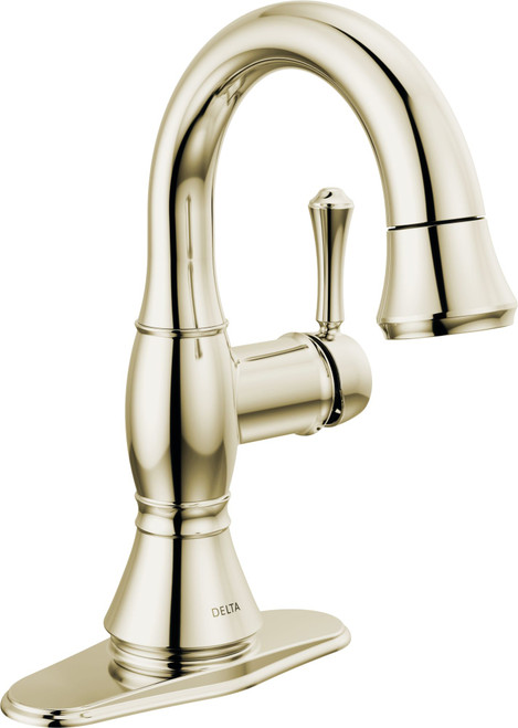 597-PNPD-DST Cassidy Single Handle Pull Down Bathroom Faucet, Polished Nickel