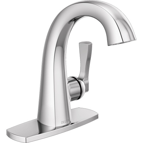 Delta 577-PR-MPU-DST Stryke 6.44-in x 6.00-in x 7.38-in Single Handle Bathroom Faucet, Lumicoat Chrome