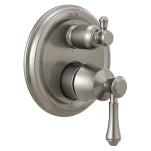 T24997-SS Cassidy Traditional 2-Handle Monitor 14 Series Valve Trim with 6-Setting Integrated Diverter, Stainless