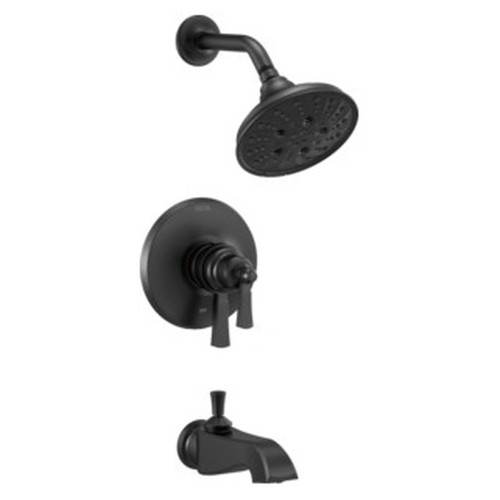 T17456-BL Dorval Monitor 17 Series Tub & Shower Trim, Matte Black