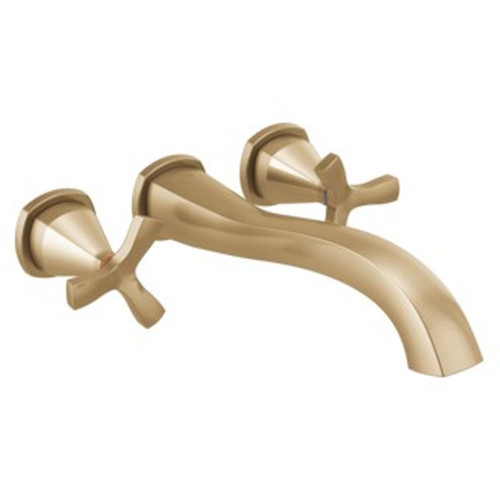 T57766-CZWL Stryke Delta Stryke Wall Mounted Tub Filler, Champagne Bronze