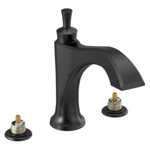 T2756-BLLHP Dorval Delta Dorval Roman Tub Trim-Less Handles, Matte Black