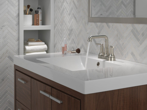 Delta 2536-SSMPU-DST SAYLOR Two Handle Centerset Bathroom Faucet, Stainless