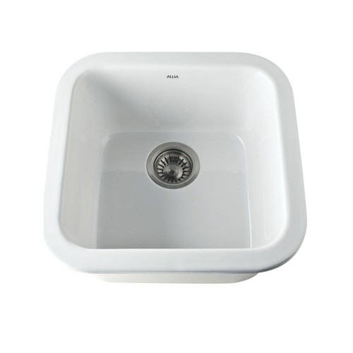18in Drop-In Fireclay Bar Sink in White