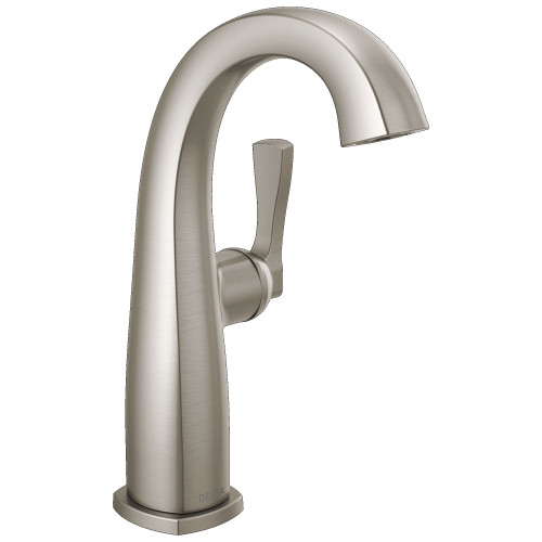 677-SS-PR-DST Stryke 6.63-in x 4.31-in x 9.50-in Single Handle Mid-Height Bathroom Faucet, Lumicoat Stainless