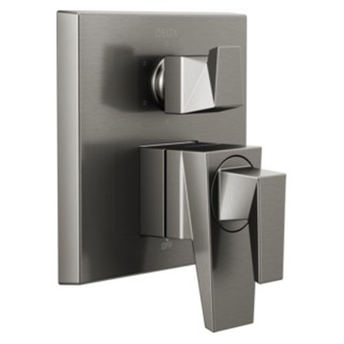 T27943-KS-PR Trillian Two-Handle Monitor 17 Series Valve Trim with 6-Setting Diverter, Lumicoat Black Stainless