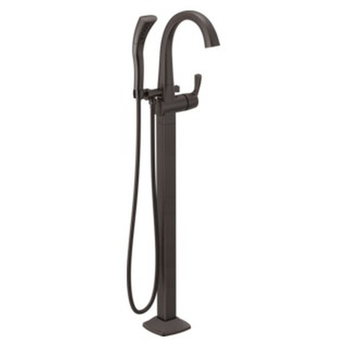 T4777-RBFL Stryke Delta Stryke Single Handle Floor Mount Tub Filler Trim, Venetian Bronze