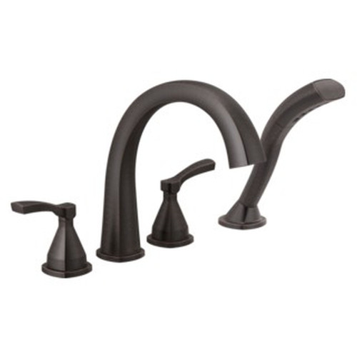 T4777-RB Stryke Delta Stryke Four Hole Roman Tub Trim, Venetian Bronze