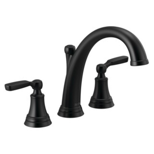 T2732-BL Woodhurst Delta Woodhurst Roman Tub Trim, Matte Black