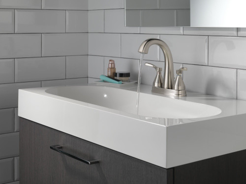 Delta 25775-SSMPU-DST Stryke Two Handle Centerset Bathroom Faucet, Stainless