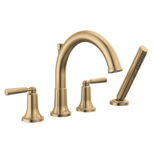 T4735-CZ SAYLOR Delta SAYLOR Roman Tub Trim with Hand Shower, Champagne Bronze