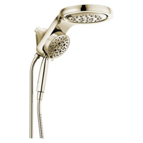 Delta 58680-PN-PR Universal Showering Components HydroRain H2Okinetic 5-Setting Two-In-One Shower Head, Lumicoat Polished Nickel