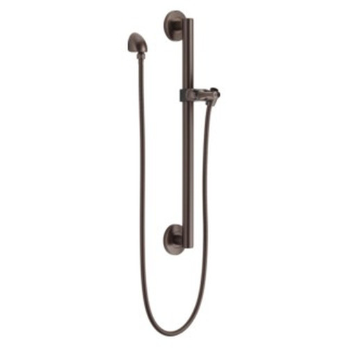 51600-RB Universal Showering Components Adjustable Slide Bar / Grab Bar Assembly with Elbow, Venetian Bronze