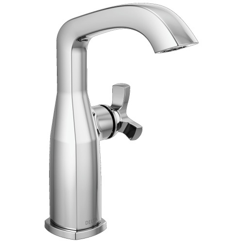 6766-PR-DST Stryke 6.63-in x 4.31-in x 8.94-in Single Handle Mid-Height Bathroom Faucet, Lumicoat Chrome