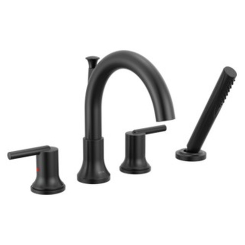 T4759-BL Trinsic Delta Trinsic Roman Tub Trim with Hand Shower, Matte Black
