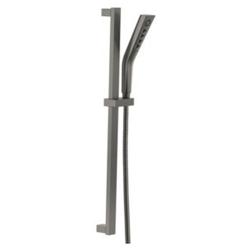51799-KS-PR Universal Showering Components H2Okinetic 3-Setting Slide Bar Hand Shower, Lumicoat Black Stainless