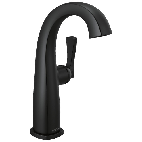 677-BL-DST Stryke 6.63-in x 4.31-in x 9.50-in Single Handle Mid-Height Bathroom Faucet, Matte Black