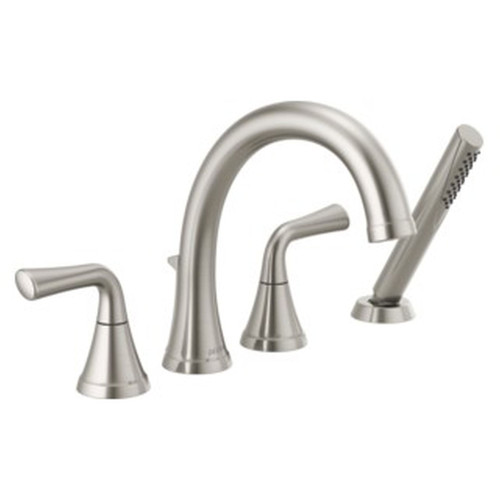 T4733-SS Kayra Delta Kayra Roman Tub Trim with Hand Shower, Stainless