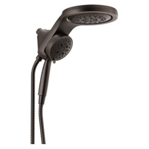 Delta 58680-RB Universal Showering Components HydroRain H2Okinetic 5-Setting Two-in-One Shower Head, Venetian Bronze