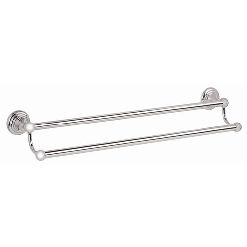 Double Towel Bar Traditional in Polished Nickel
