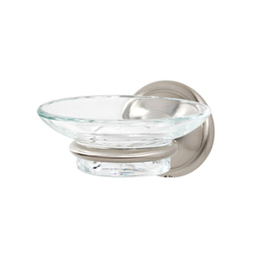 Soap Dish with Holder in Satin Nickel
