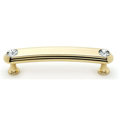 Alno Crystal C211-35-PB Pull Traditional in Polished Brass