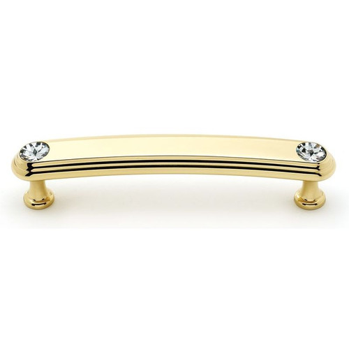 Alno Crystal C211-4-PB Pull Traditional in Polished Brass
