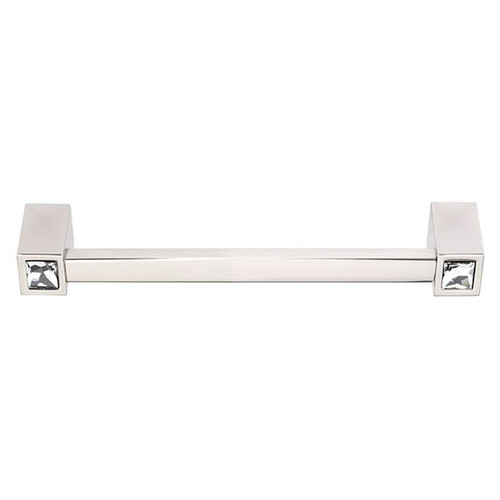 Crystal Pull Modern in Polished Nickel